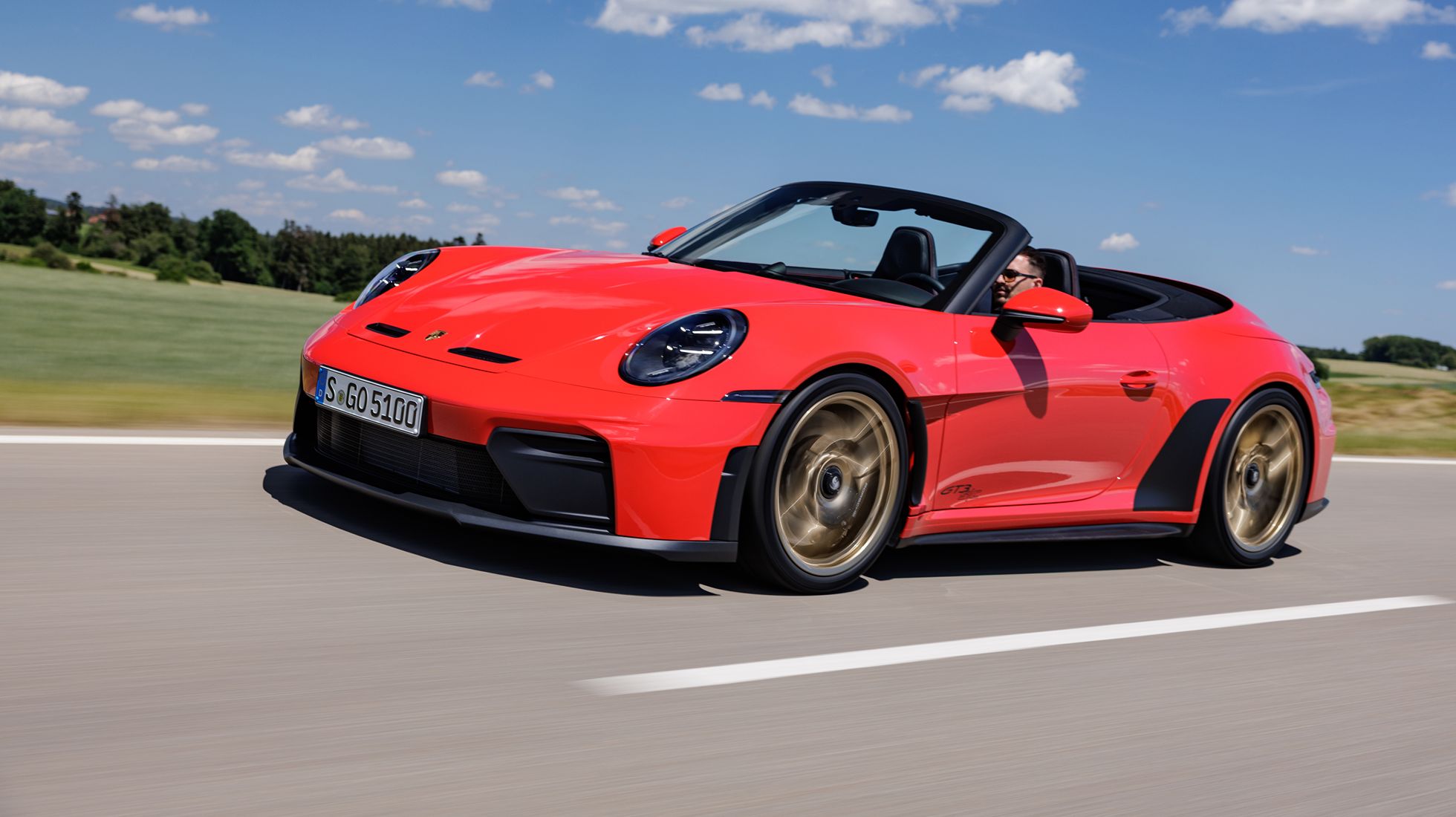 TopGear SA Porsche 911 GT3 S:C Rear Dynamic Side profile roof open